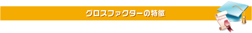 グロスファクターの特徴